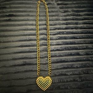 Gold Heart Pendant Necklace
